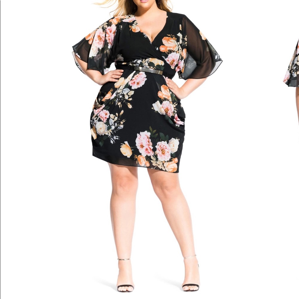 City Chic Tuscan Rose dress